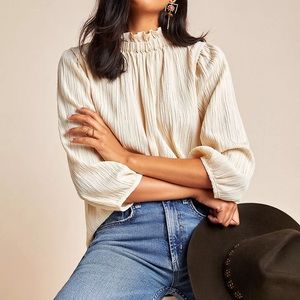 Anthropologie Ro&De Kiernan High-Neck Blouse